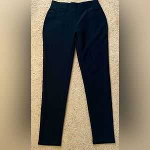 Black skinny leg slacks